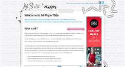 Desktop Screenshot of a6size.com.au