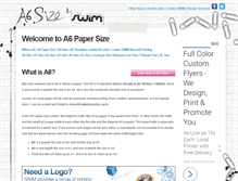Tablet Screenshot of a6size.com.au